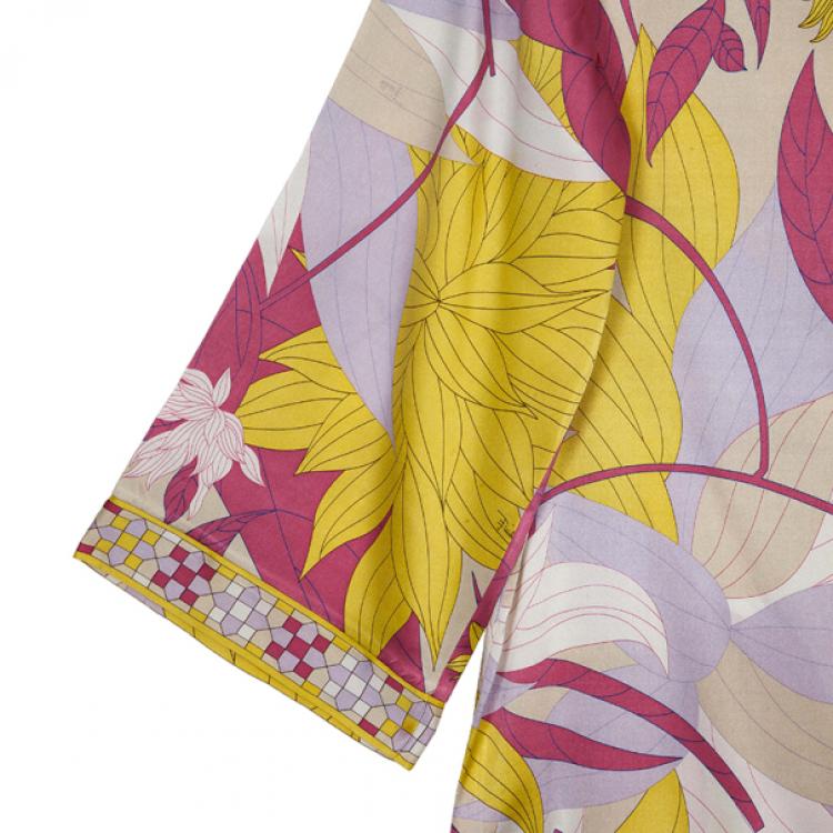 Pre Owned Emilio Pucci Silk Printed Top M