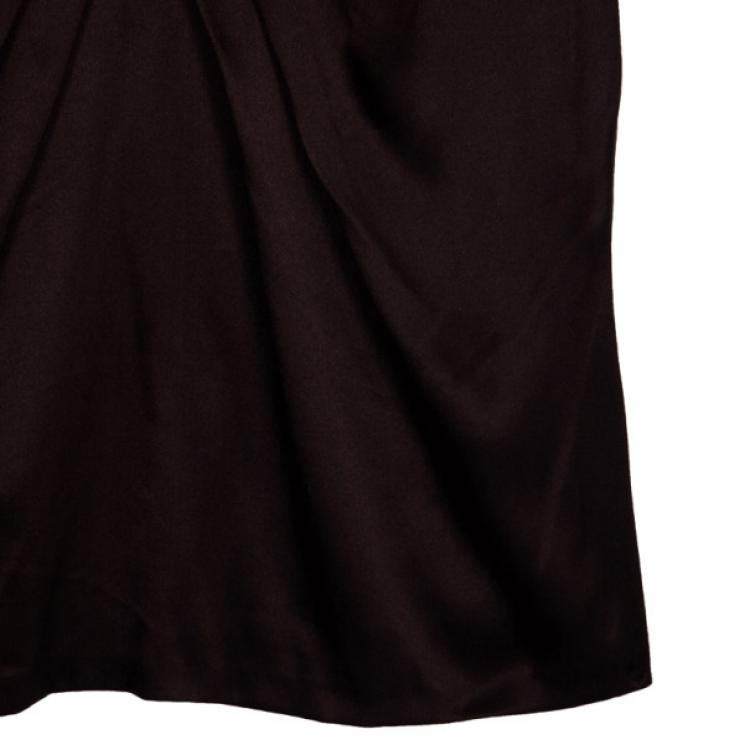 Pre Owned Emilio Pucci Satin Gathered Top M