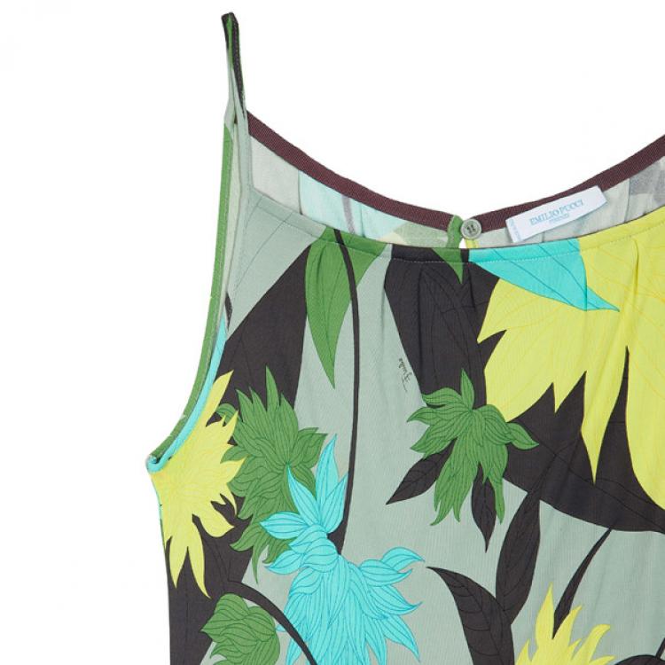 Pre Owned Emilio Pucci Miri Printed Stretch Dress S