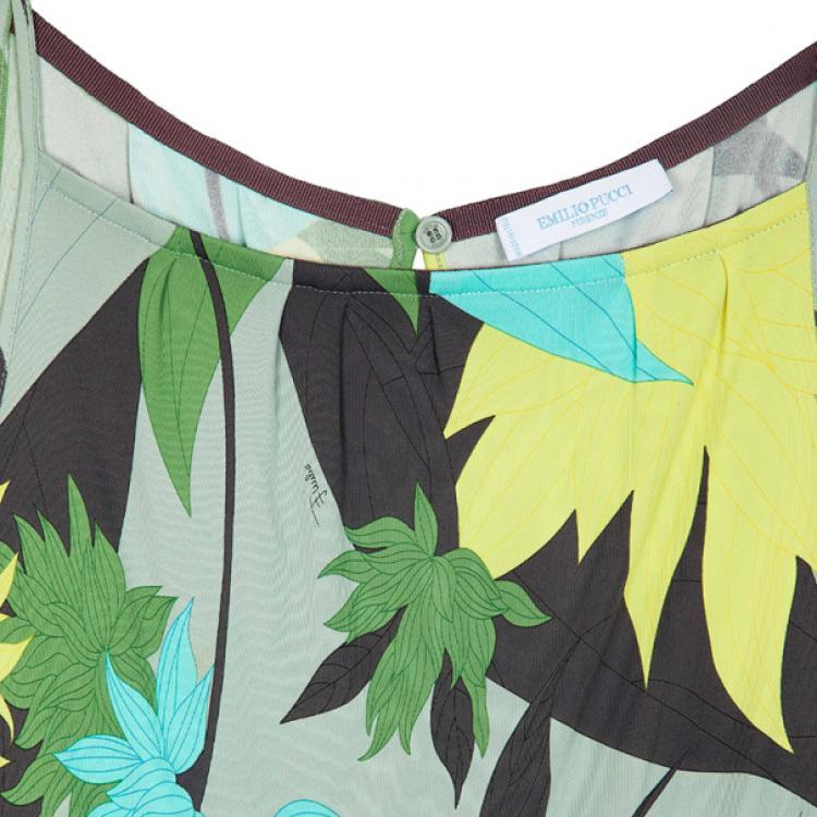 Pre Owned Emilio Pucci Miri Printed Stretch Dress S