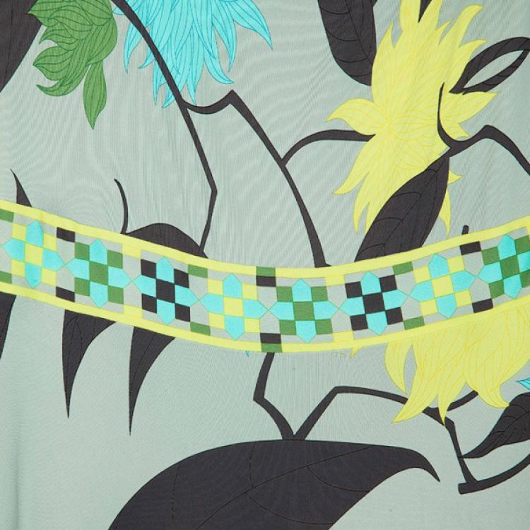 Pre Owned Emilio Pucci Miri Printed Stretch Dress S