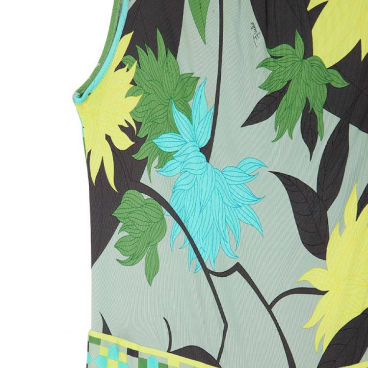 Pre Owned Emilio Pucci Miri Printed Stretch Dress S