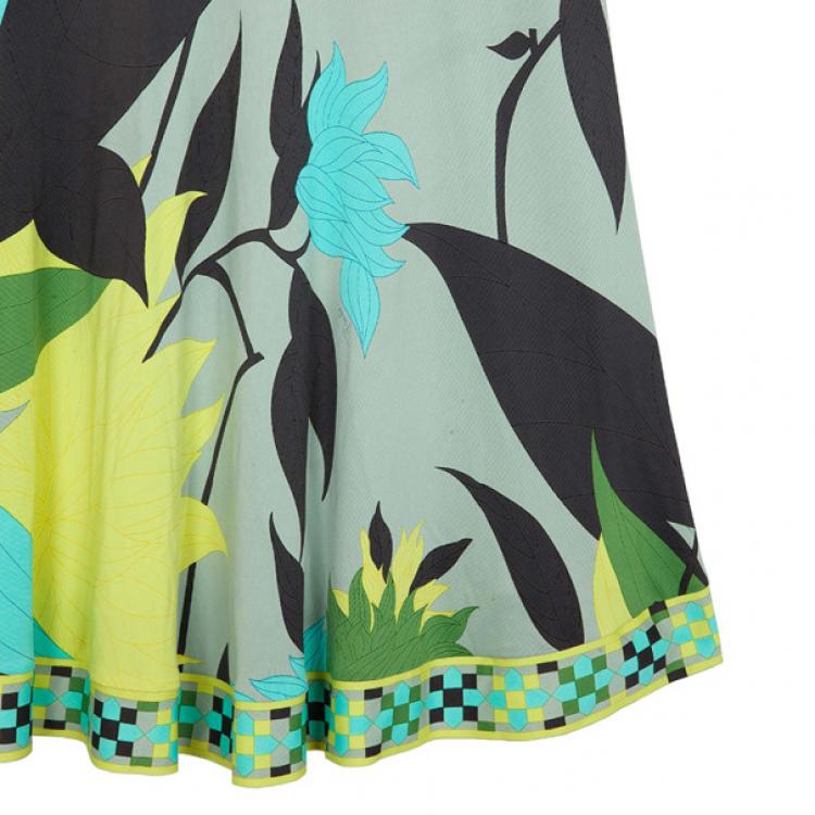 Pre Owned Emilio Pucci Miri Printed Stretch Dress S