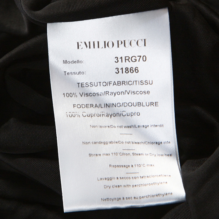 Pre Owned Emilio Pucci Multicolor Printed Jersey One Shoulder Dress S