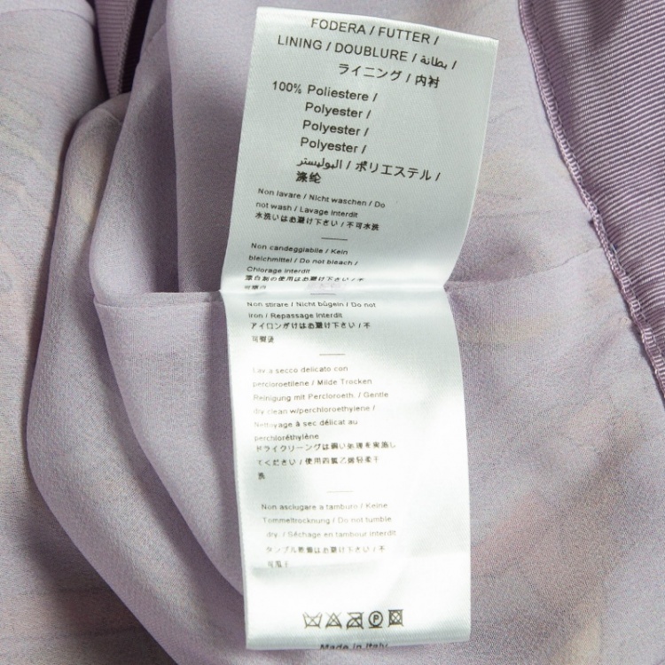 Pre Owned Emilio Pucci Pastel Purple Vortici Print Chiffon Plisse Mini Dress M