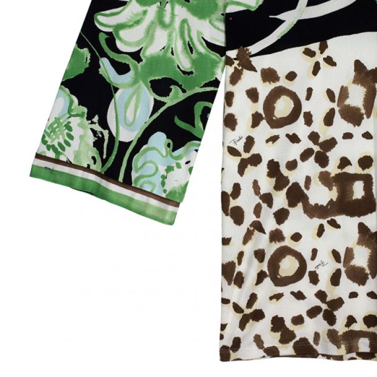 مملوكة مسبقًا Emilio Pucci Printed Jersey Top M