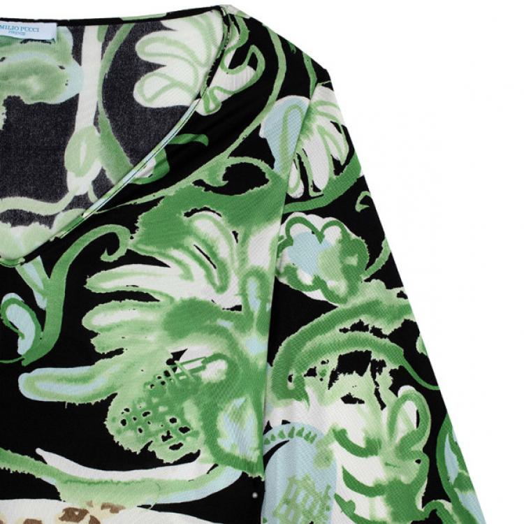 مملوكة مسبقًا Emilio Pucci Printed Jersey Top M