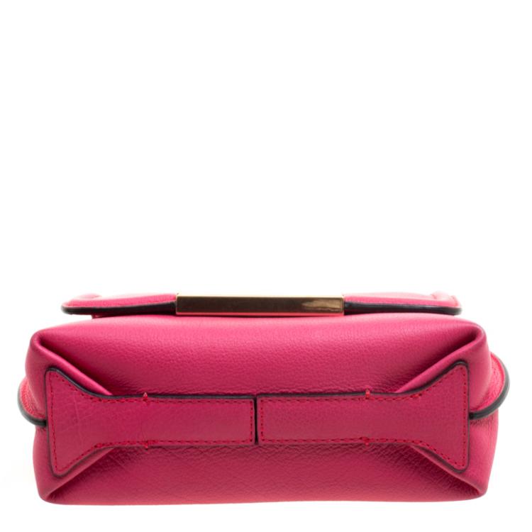 Pre Owned Emilio Pucci Pink Leather Chain Shoulder Bag