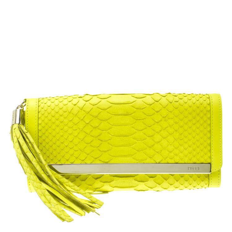 neon green clutch