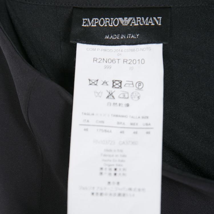 Pre Owned Emporio Armani Black Gonna Maxi Skirt L