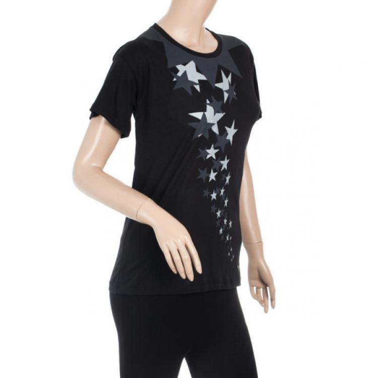 Pre Owned Emporio Armani Black Cotton Tshirt M