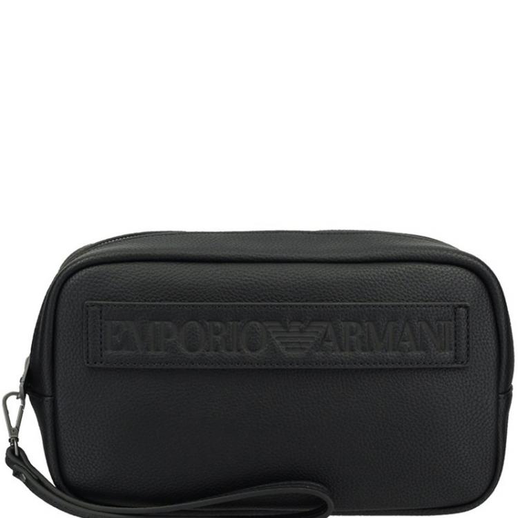 Emporio Armani Black Leather Clutch Bag Emporio Armani | TLC