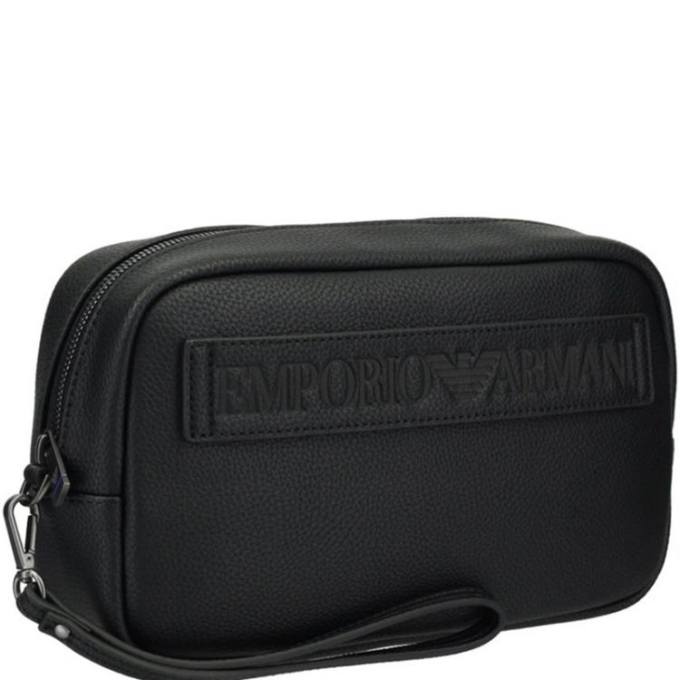 Emporio Armani Black Leather Clutch Bag Emporio Armani | TLC