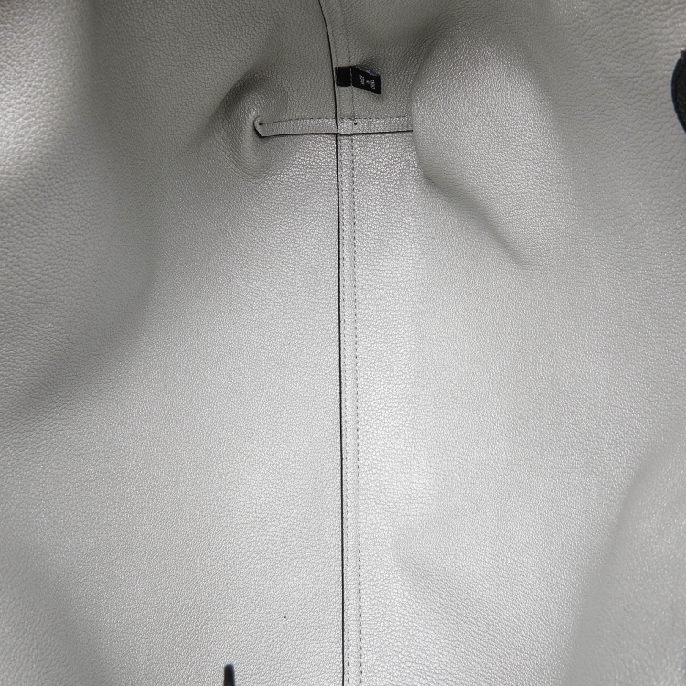 Pre Owned Emporio Armani Black Leather Large MyEA Tote