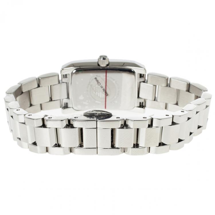 Pre Owned Emporio Armani Black Stainless Steel AR1656 Women's Wristwatch 20MM