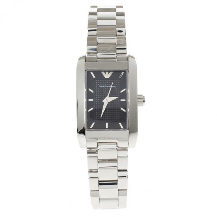 مملوكة مسبقًا Emporio Armani Black Stainless Steel AR1656 Women's Wristwatch 20MM