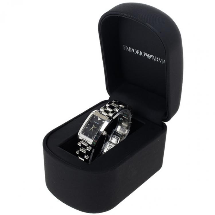 مملوكة مسبقًا Emporio Armani Black Stainless Steel AR1656 Women's Wristwatch 20MM