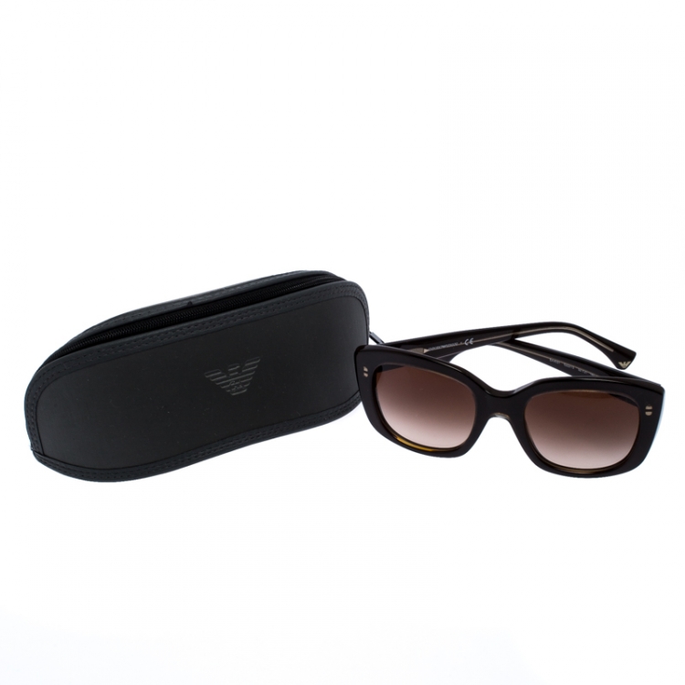 Pre Owned Emporio Armani Brown Gradient EA4031 Square Sunglasses