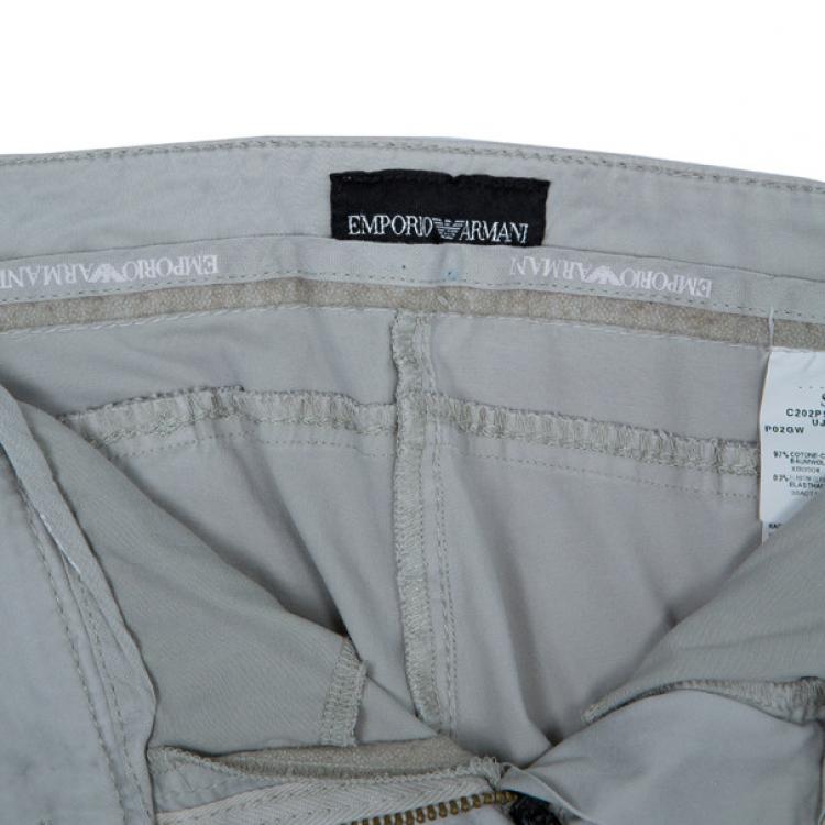Pre Owned Emporio Armani Sand Trousers M