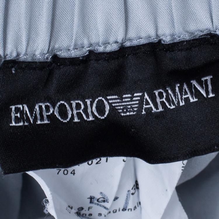 Pre Owned Emporio Armani Grey Tapered Pants S
