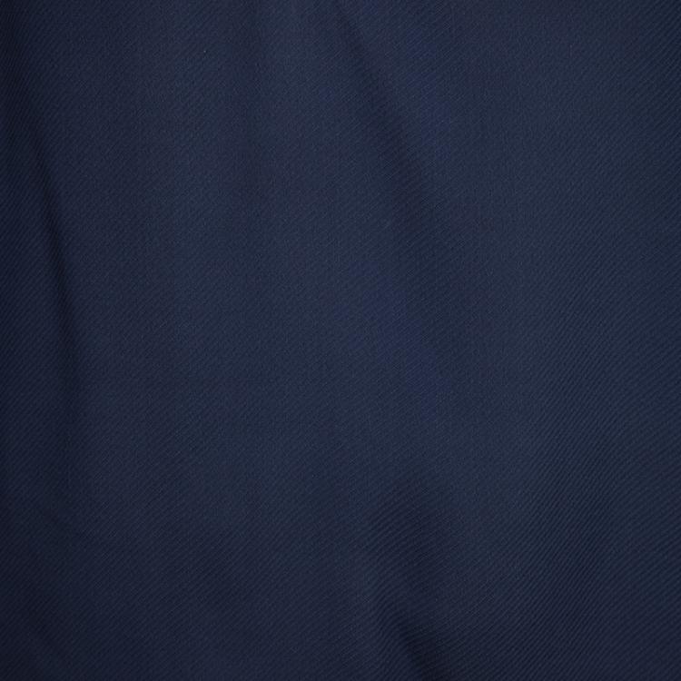 Pre Owned Emporio Armani Navy Blue Silk Contrast Buckle Detail Sheer Top S