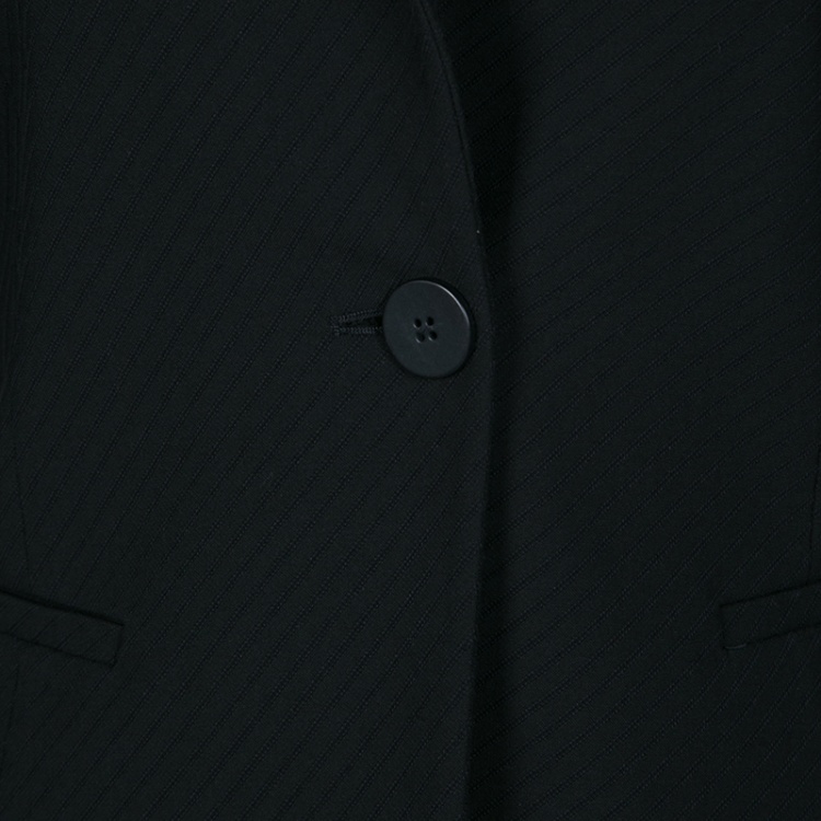 Pre Owned Emporio Armani Black Diagonal Striped Blazer S