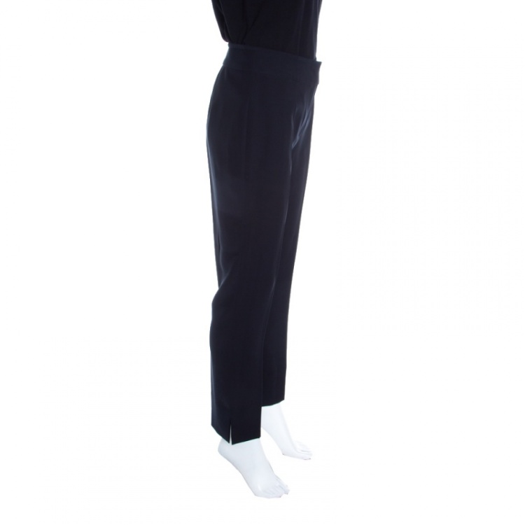 Pre Owned Emporio Armani Navy Blue Tailored Trousers M