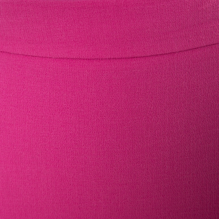 Pre Owned Emporio Armani Pink Wool Crepe Pencil Skirt M