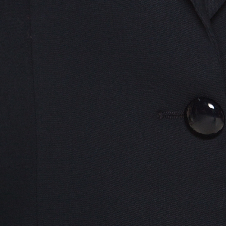 Pre Owned Emporio Armani Navy Blue Wool Tailored Single Button Blazer M