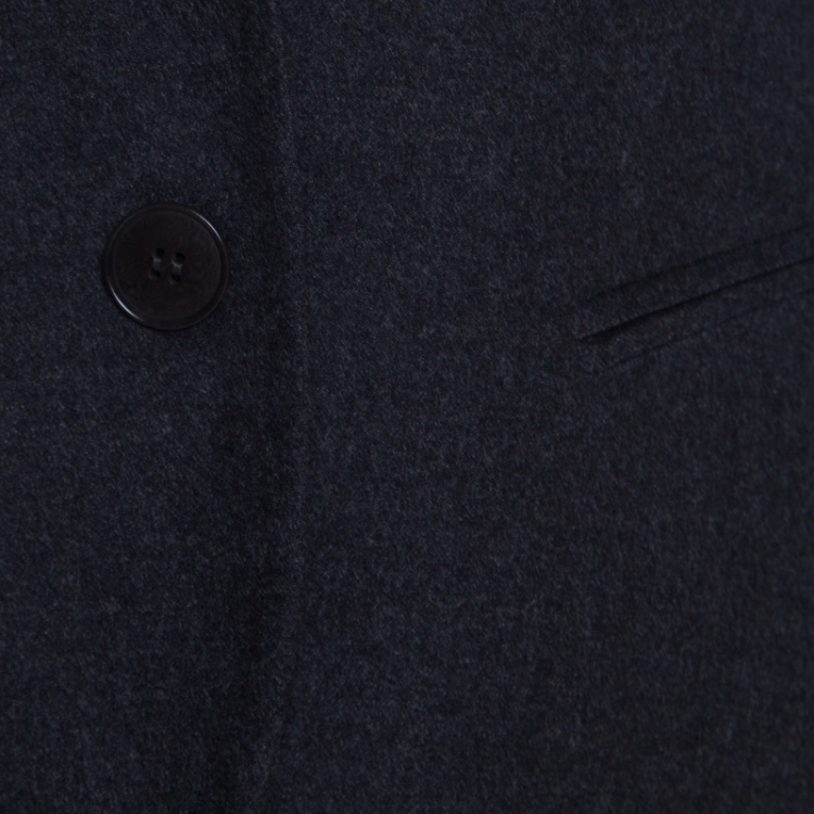 Pre Owned Emporio Armani Dark Grey Wool Tailored Suit S