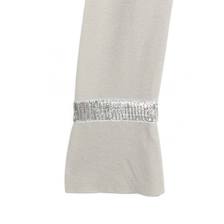 Pre Owned Emporio Armani Beige Draped Cardigan M