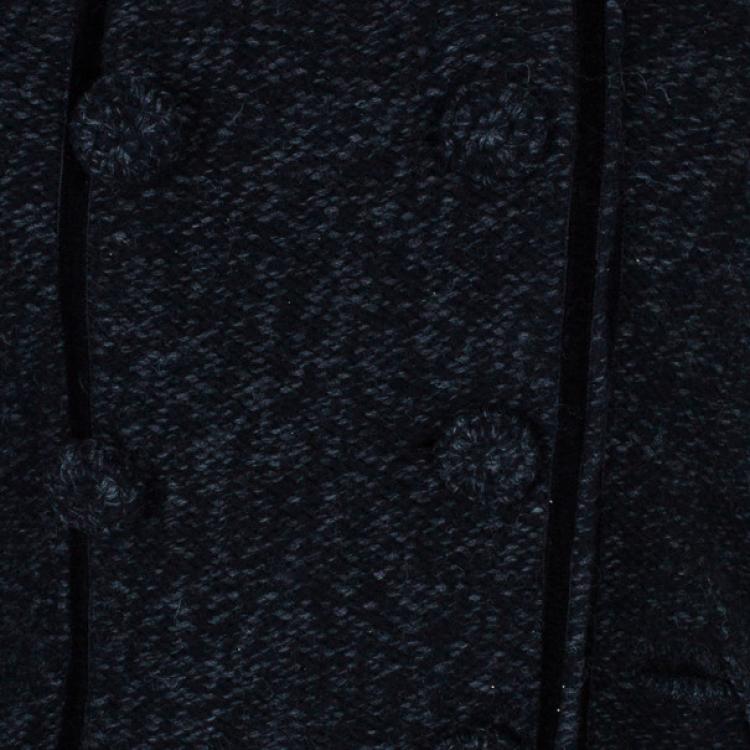 Pre Owned Emporio Armani Charcoal Wool Button Down Jacket S