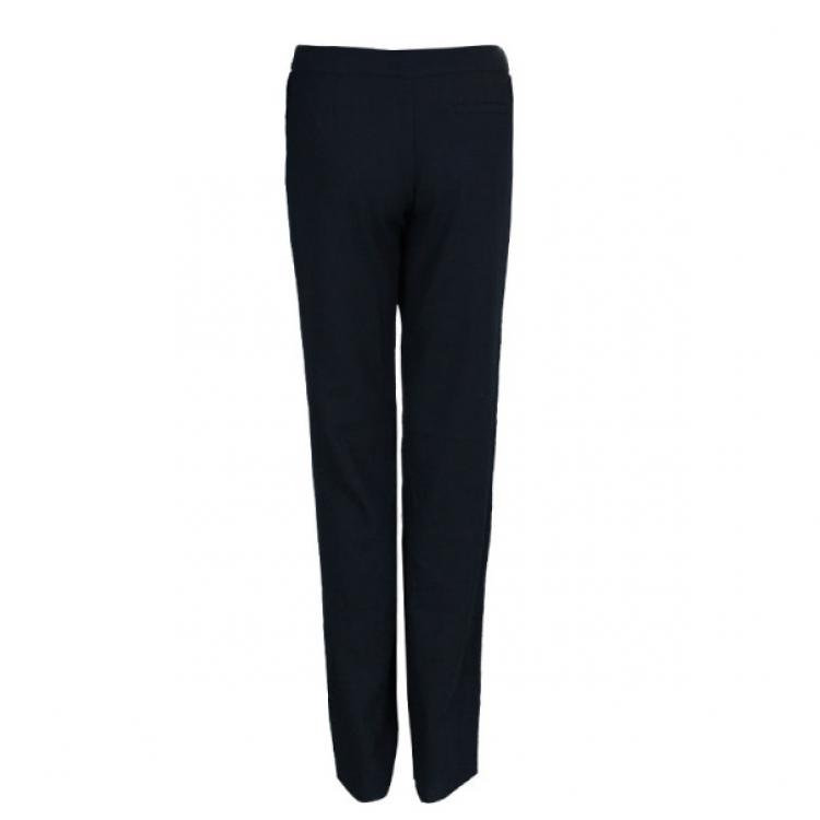 Pre Owned Emporio Armani Black Formal Trousers M