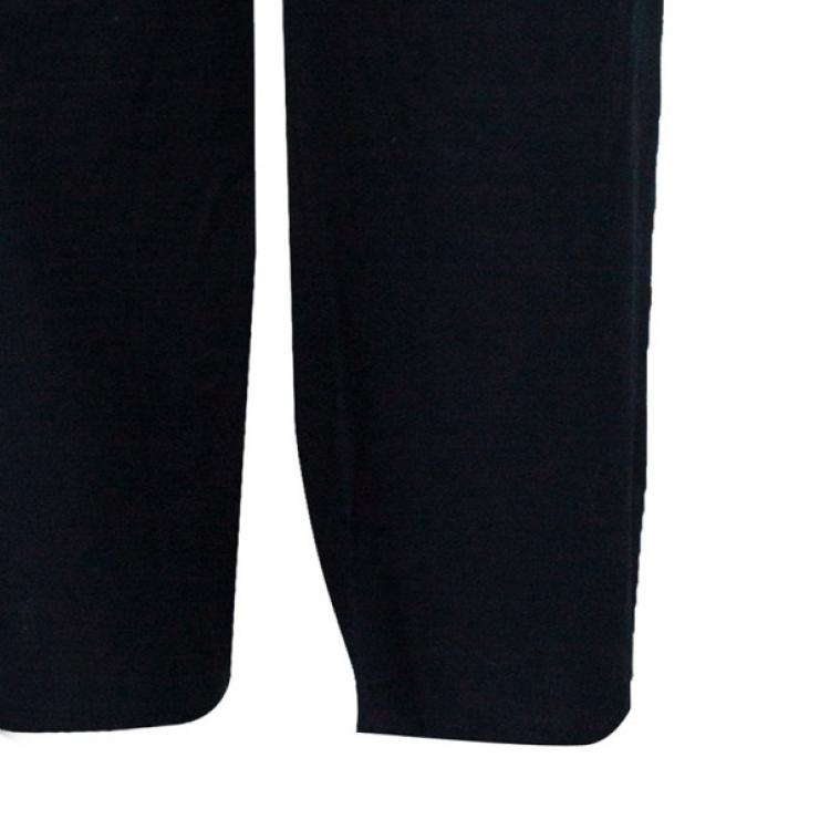 Pre Owned Emporio Armani Black Formal Trousers M