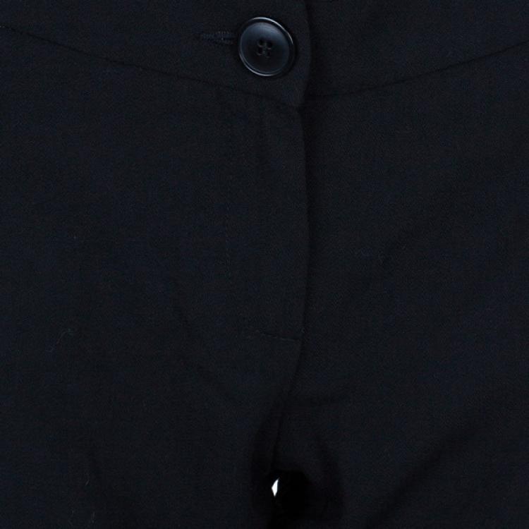 Pre Owned Emporio Armani Black Formal Trousers M