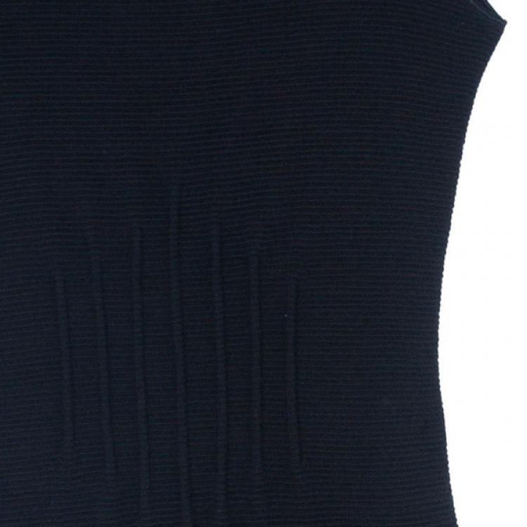 Pre Owned Emporio Armani Fitted Ruffle Hem Dress S