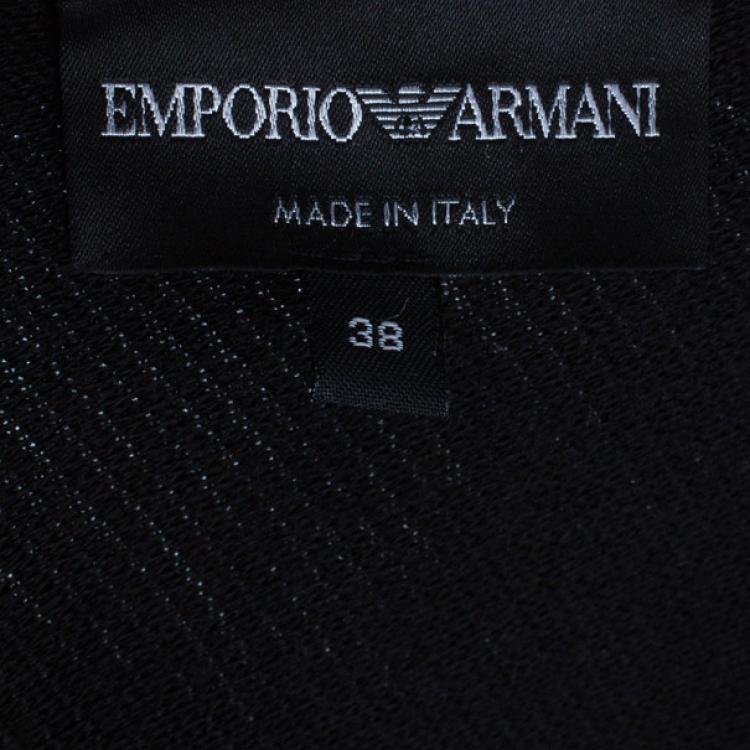 Pre Owned Emporio Armani Fitted Ruffle Hem Dress S