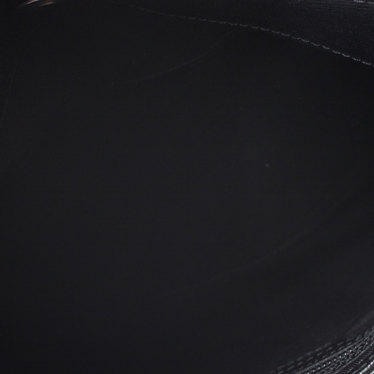 Pre Owned Emporio Armani Grey/Black Coated Canvas Messenger Bag