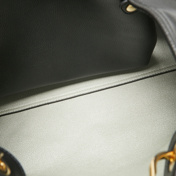 Pre Owned Emporio Armani Black Leather MyEA Tote