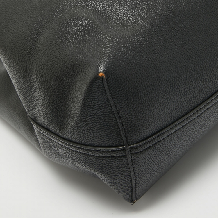 Pre Owned Emporio Armani Black Leather MyEA Tote