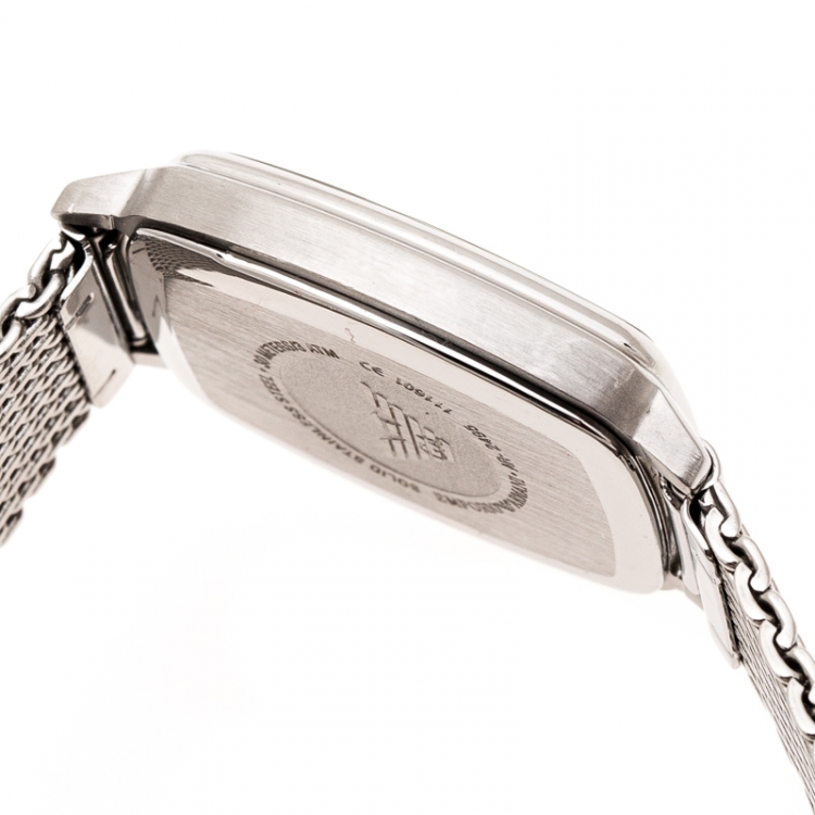 مملوكة مسبقًا Emporio Armani Silver Stainless Steel Epsilon AR2495 Women's Wristwatch 24 mm