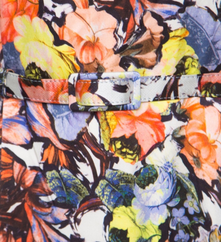 Pre Owned Erdem Floral Printed Silk  Belted Cap Sleeve Aurelia Maxi Dress S
