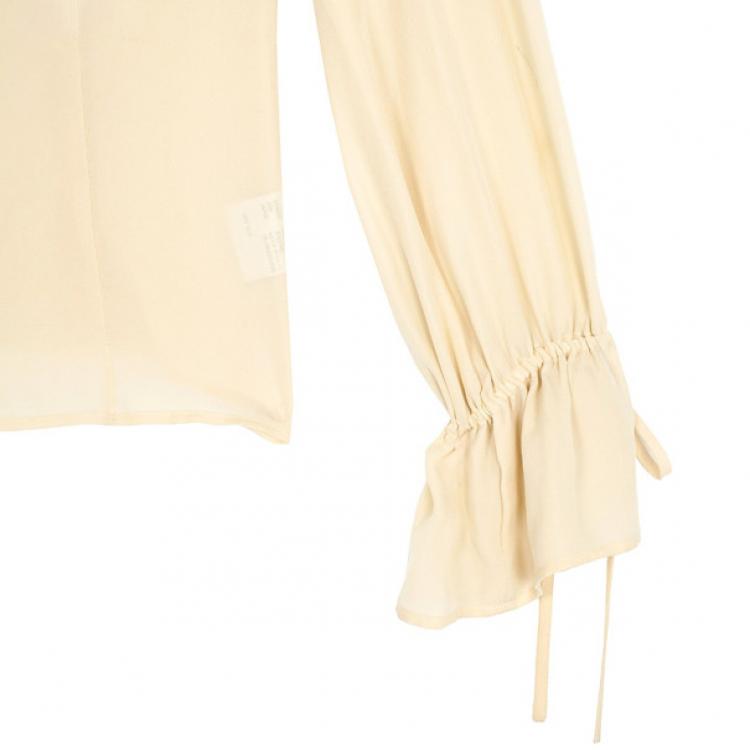 Pre Owned Escada Embellished Silk Top S