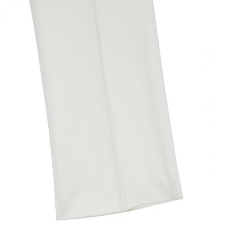 Pre Owned Escada Off-White Embroidered Suit M