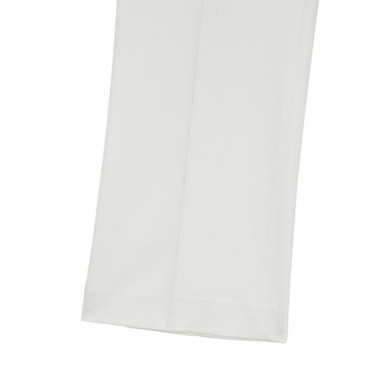 Pre Owned Escada Off-White Embroidered Suit M