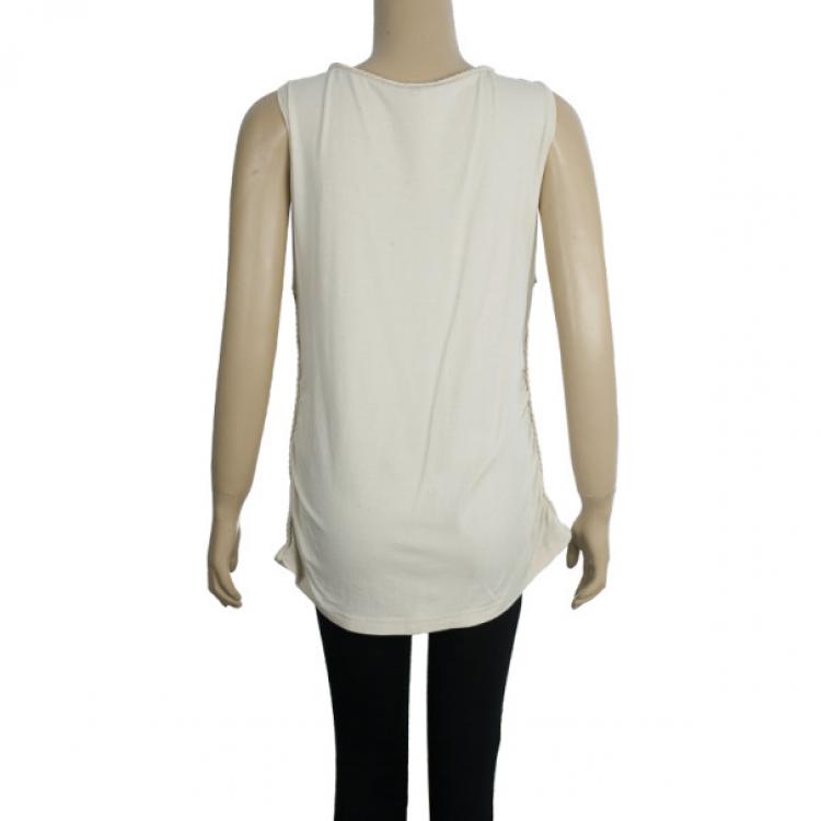 Pre Owned Escada Cotton Sleeveless Top S