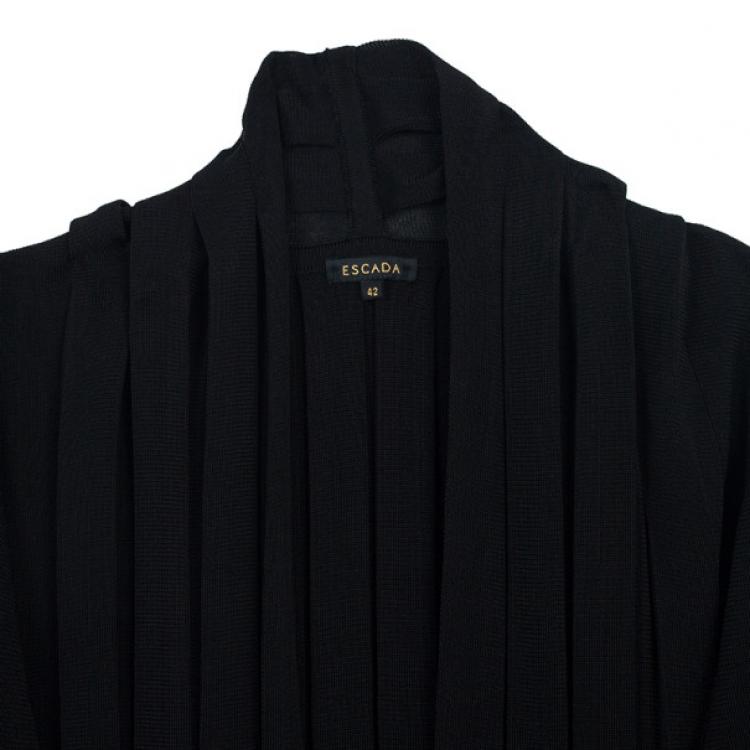 Pre Owned Escada Pleated Midi Cardigan M