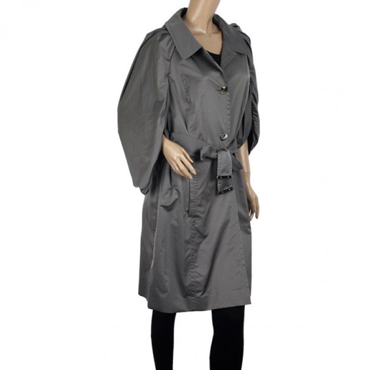 مملوكة مسبقًا Escada Puff Sleeves Polyester Trench Coat S