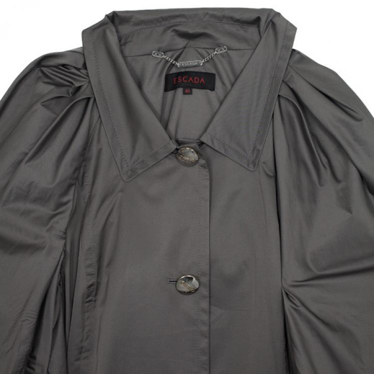 مملوكة مسبقًا Escada Puff Sleeves Polyester Trench Coat S