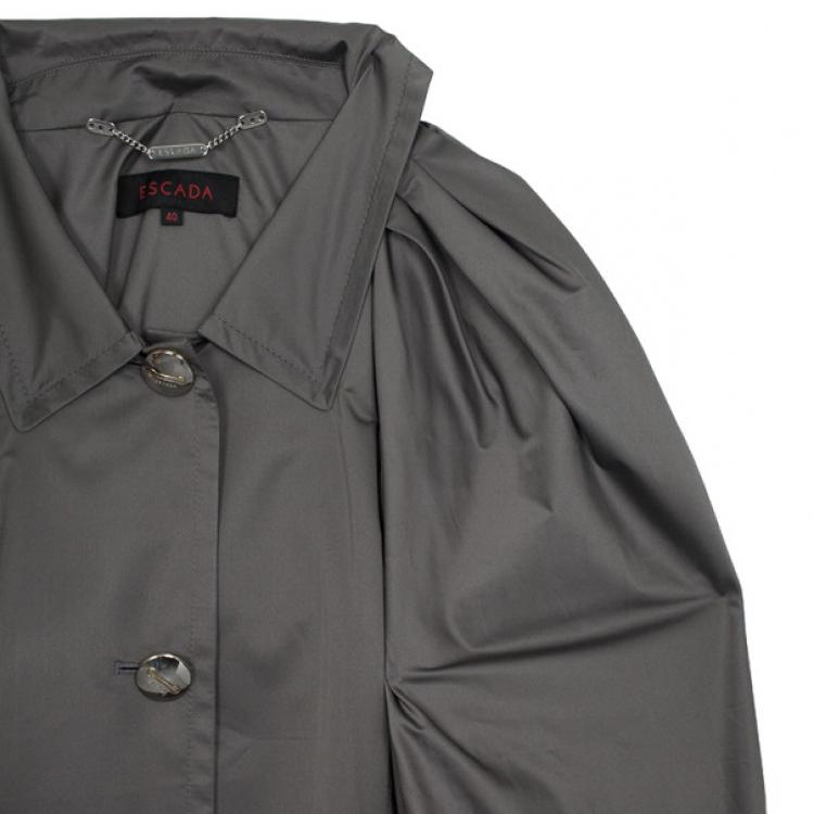 مملوكة مسبقًا Escada Puff Sleeves Polyester Trench Coat S